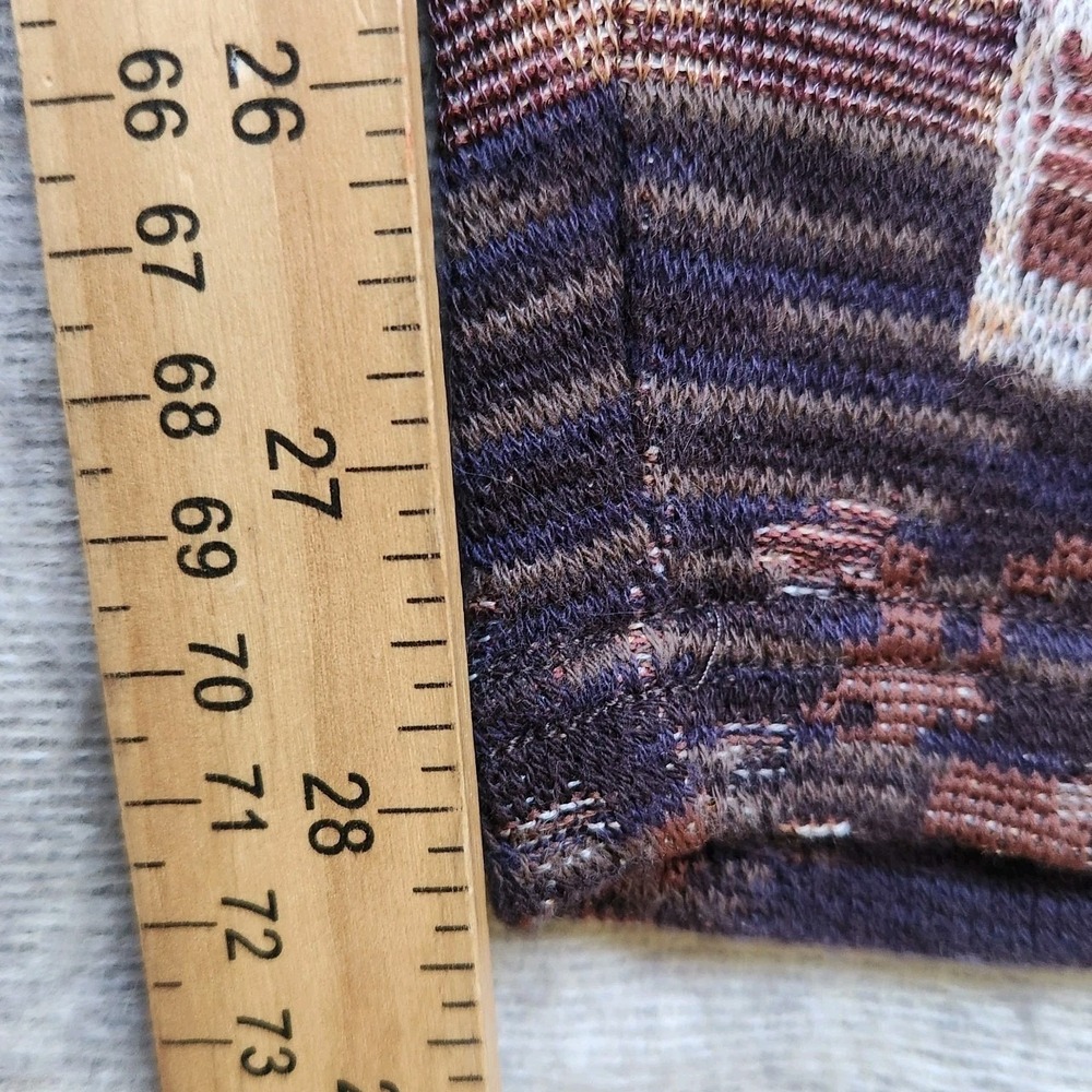 Free People Byzantine Sweater Leggings Aztec Print Pull Size S Textured Knit - Picture 7 of 7